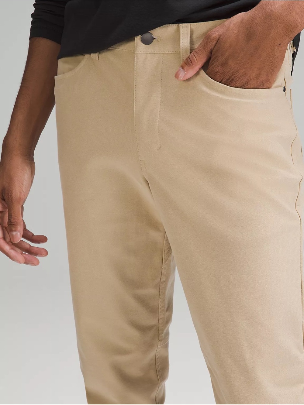 Lululemon ABC Slim Fit Pant 34x32 Warpstreme Khaki Tan Trench 5 Pocket NWOT - Picture 3 of 11
